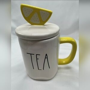 Rae Dunn tea cup with lemon cap
